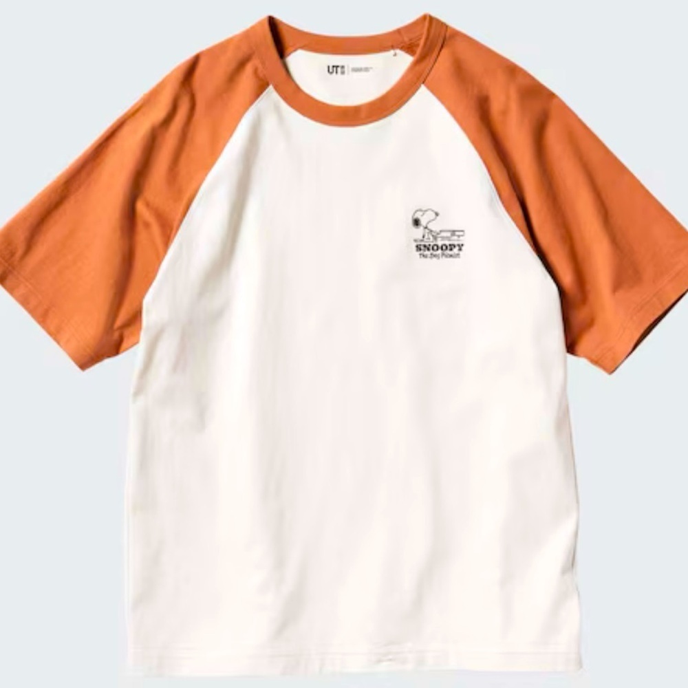 Uniqlo x Peanuts Charlie Brown Baseball team The Dog Pianist Men tee embroidered